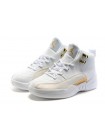 Кроссовки Nike Air Jordan 12 Retro Белый-Золотой (003)