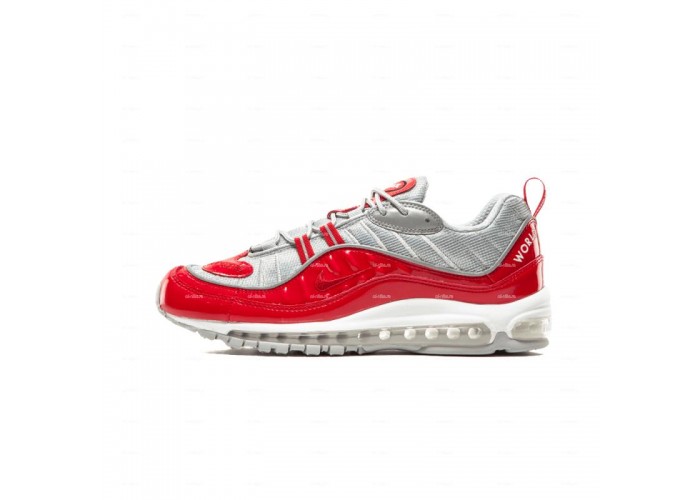Женские кроссовки Nike Air Max 98 Supreme (красно-серый)