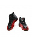 Мужские кроссовки Nike Air Jordan 12 Retro (черно-красный)