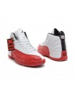 Мужские кроссовки Nike Air Jordan 12 Retro (бело-красный)
