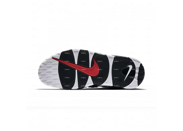Мужские кроссовки Nike Air More Uptempo (бело-черный)